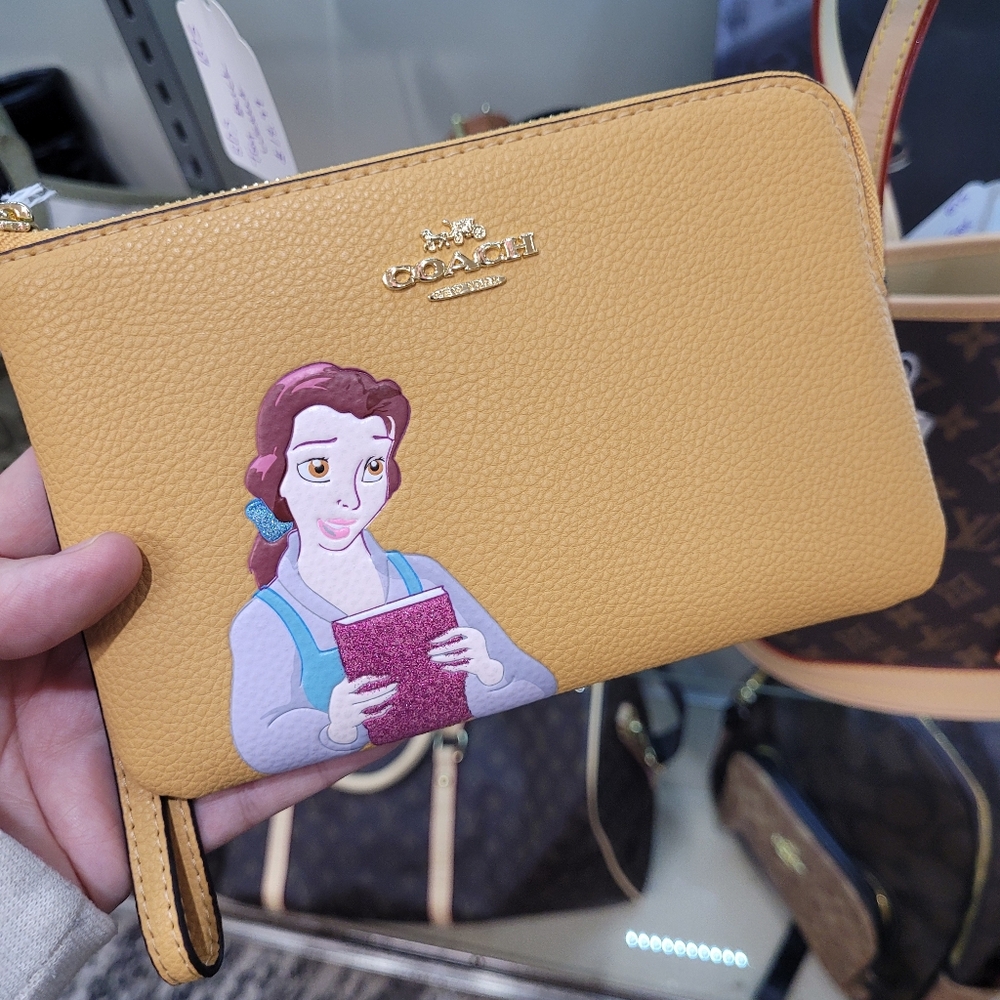 NWOT Coach Disney Belle Beauty And The Beast Wristlet
